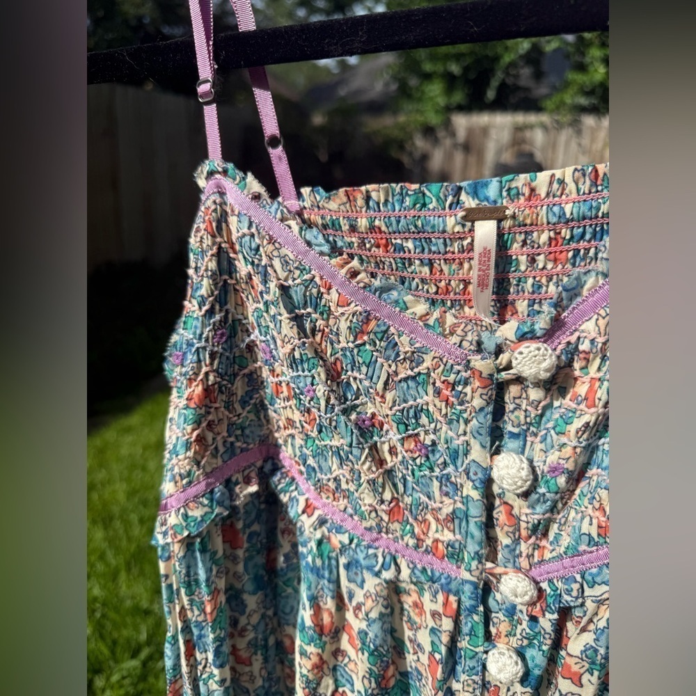 ▶️ Free People ◀️ Molly Jo Midi Dress in Blossom Combo - Picture 8 of 16